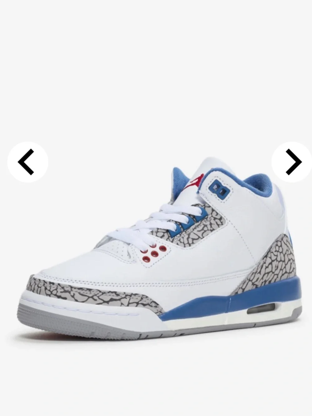 Nike Air Jordan 3 Retro True Blue 2016 Kid's 7Y Women’s 8.5 854261-106